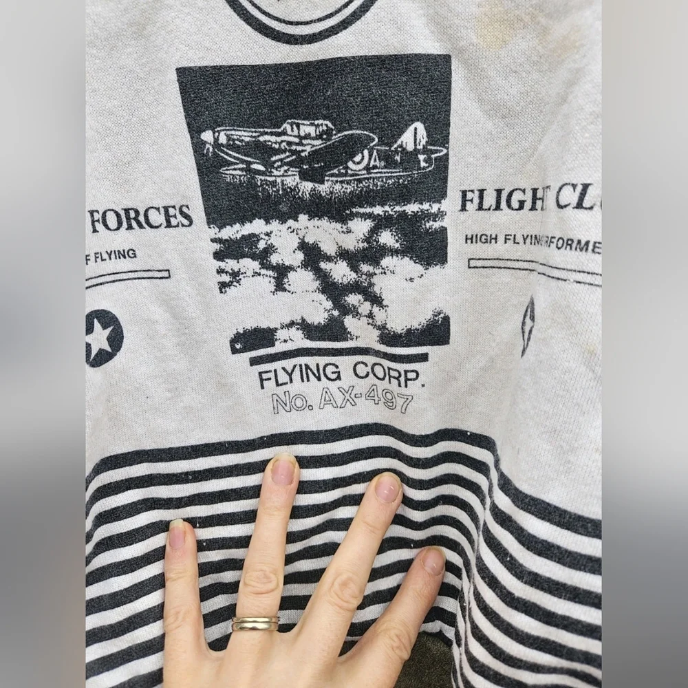 Vintage U.S.A AIR FORCE Sweatshirt Fightclub Boys 8-10  80s/90s grunge gorpcore
